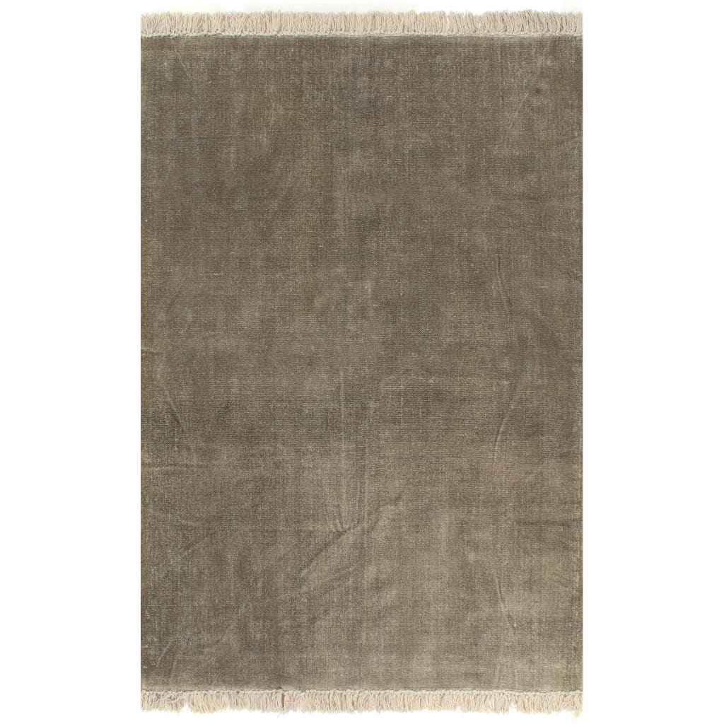 Covor Kilim, gri taupe, 160 x 230 cm, bumbac