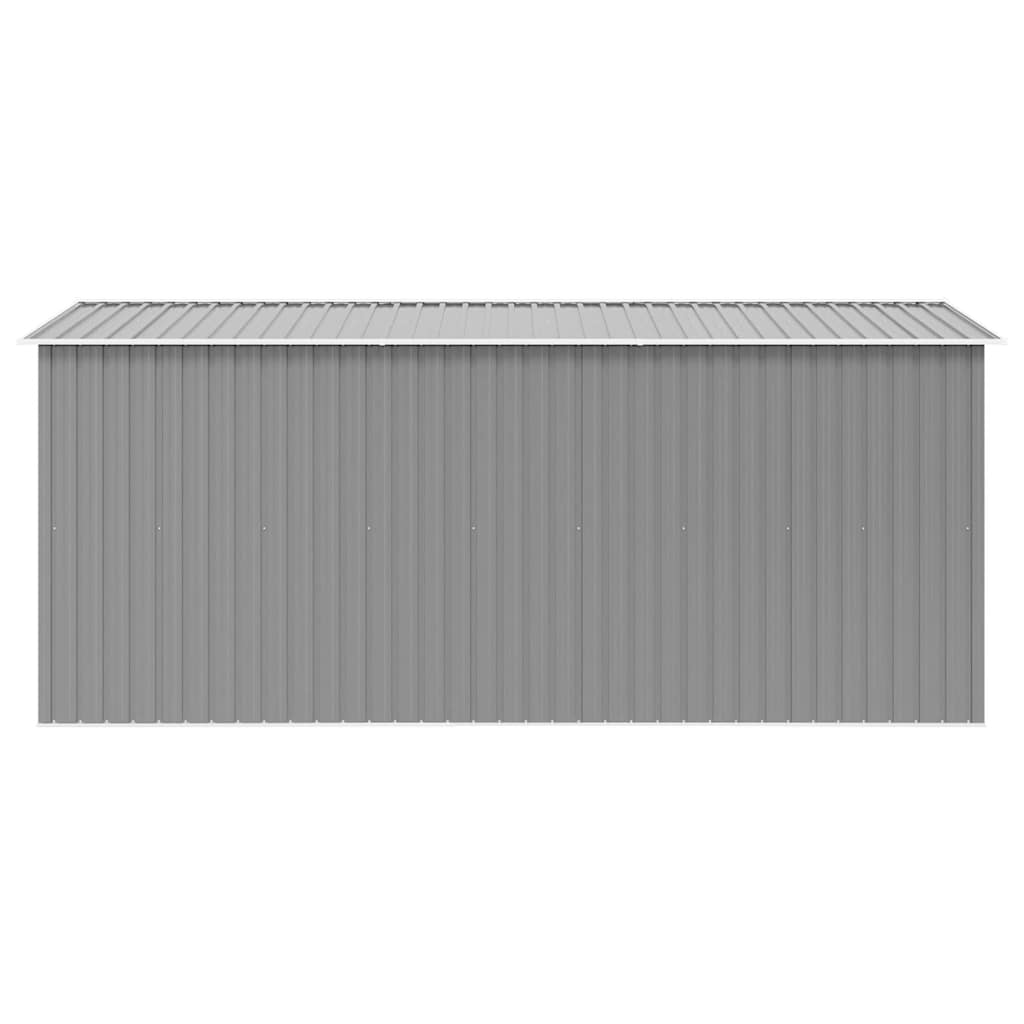 Șopron de grădină, 257x392x181 cm, gri, metal