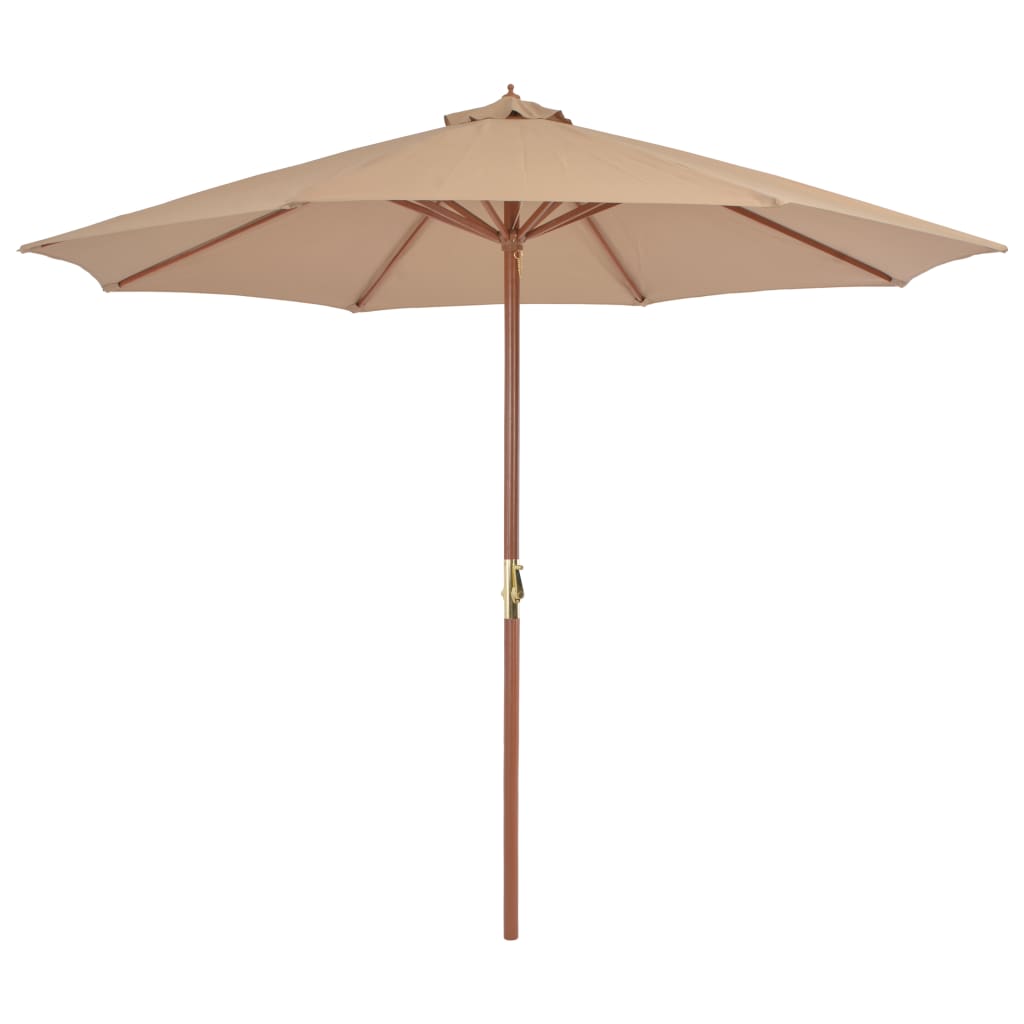 Umbrelă soare de exterior, stâlp metalic, 300 cm, gri taupe
