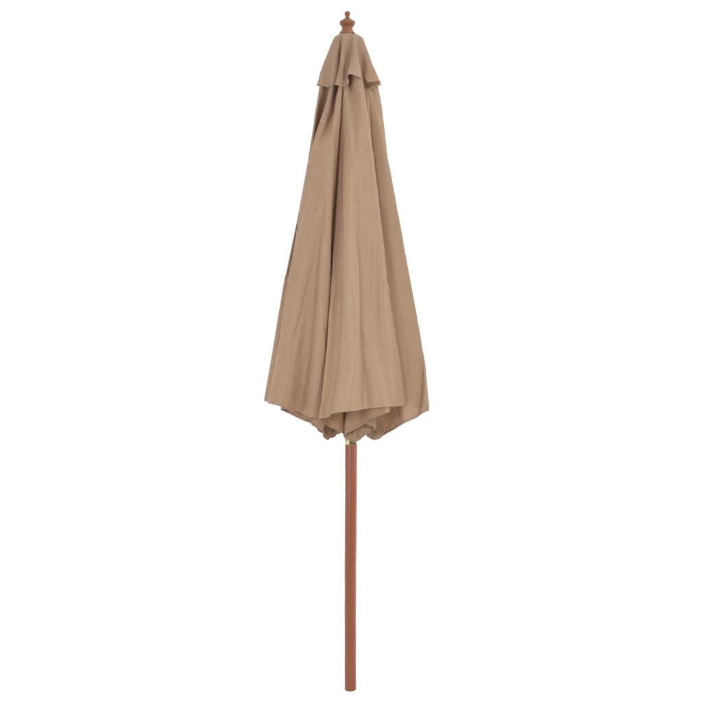 Umbrelă soare de exterior, stâlp metalic, 300 cm, gri taupe