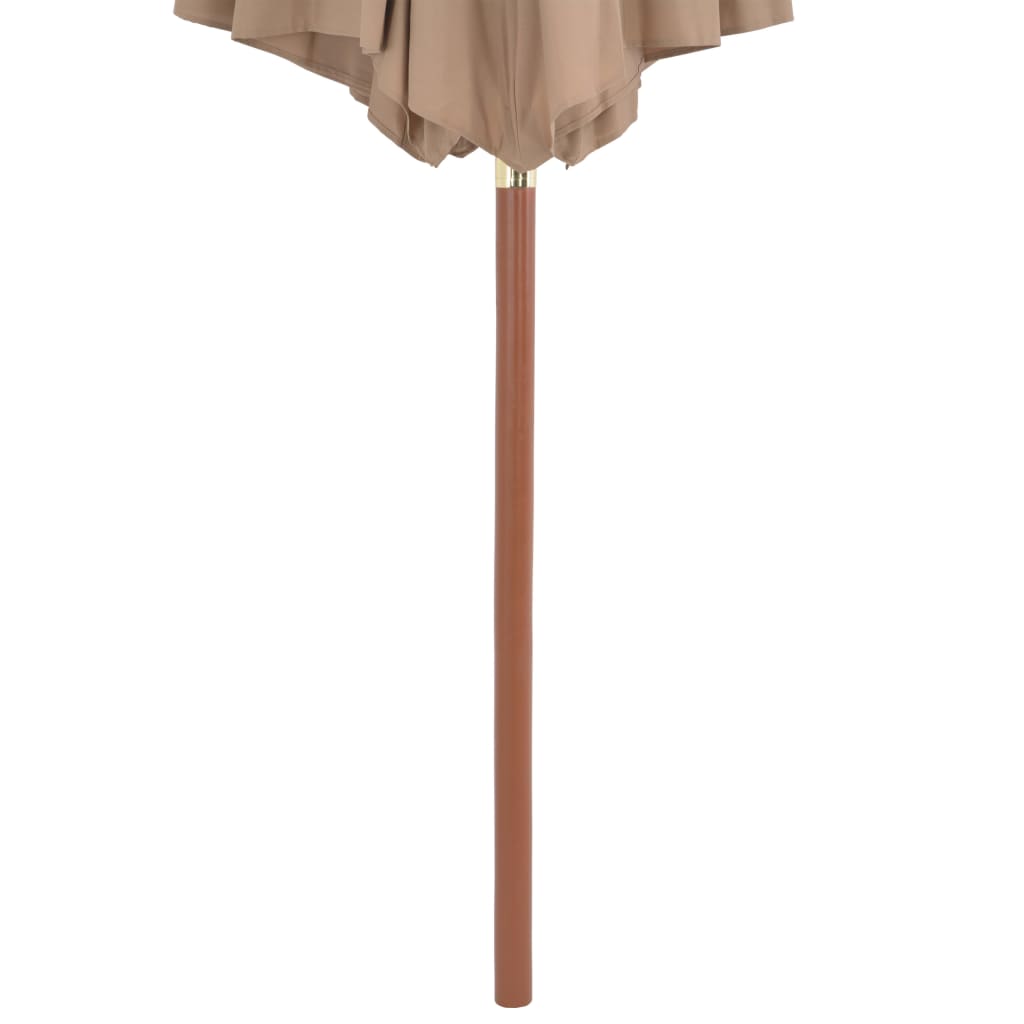 Umbrelă soare de exterior, stâlp metalic, 300 cm, gri taupe
