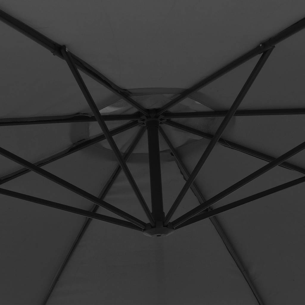 Umbrelă în consolă cu stâlp din aluminiu, 350 cm, antracit