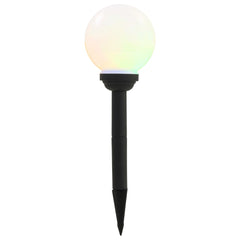 Lămpi solare de exterior cu LED, 4 buc., 15 cm, RGB, sferic