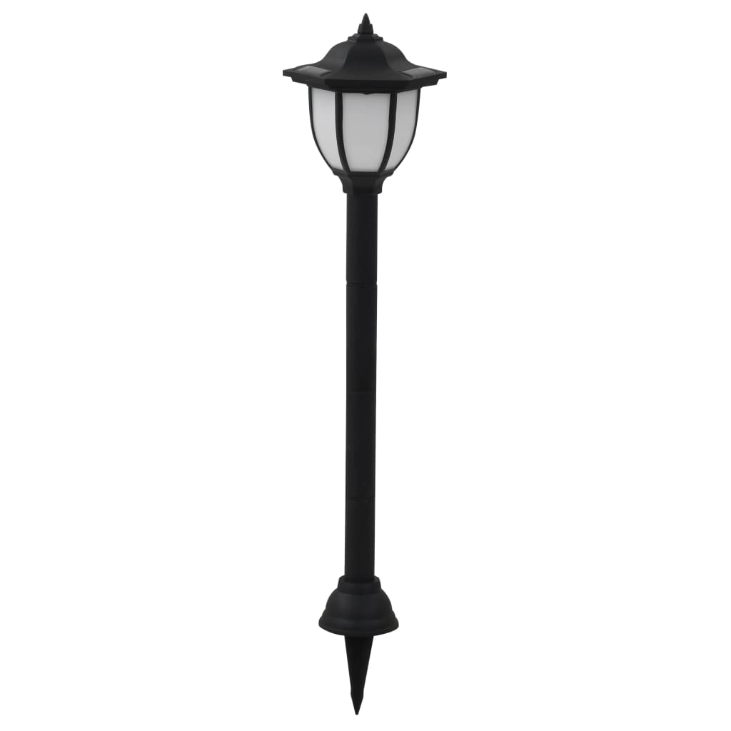 Lămpi solare de exterior cu LED, 3 buc, negru