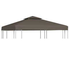 Acoperiș de pavilion, 2 niveluri, gri taupe, 3x3 m, 310 g/m²