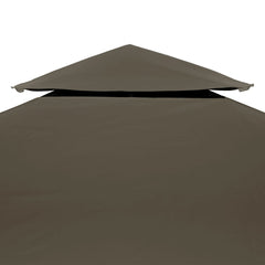 Acoperiș de pavilion, 2 niveluri, gri taupe, 3x3 m, 310 g/m²