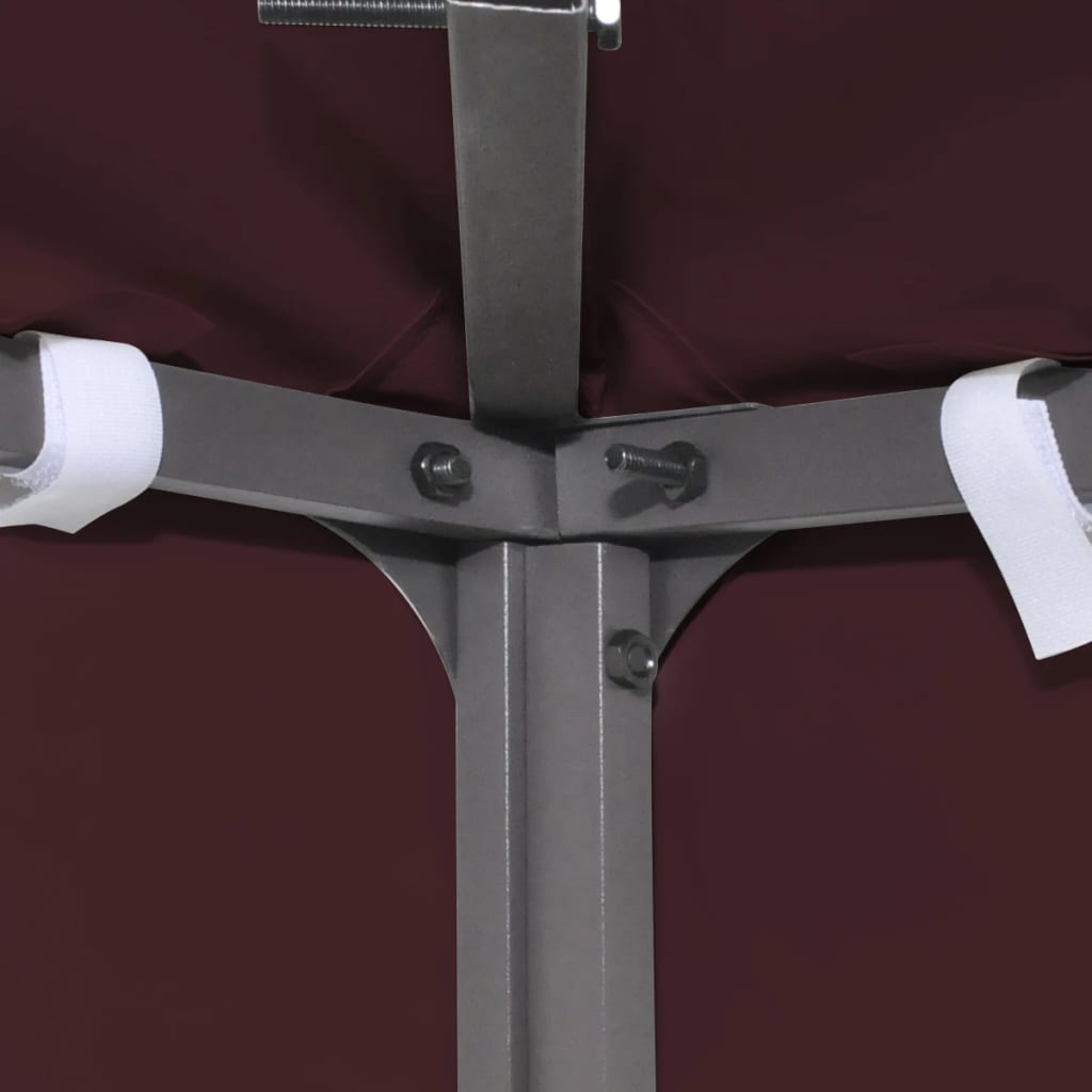 Acoperiș de pavilion, 2 niveluri, roșu bordo, 3x3 m, 310 g/m²