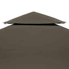 Acoperiș de pavilion, 2 niveluri, gri taupe, 4x3 m, 310 g/m²