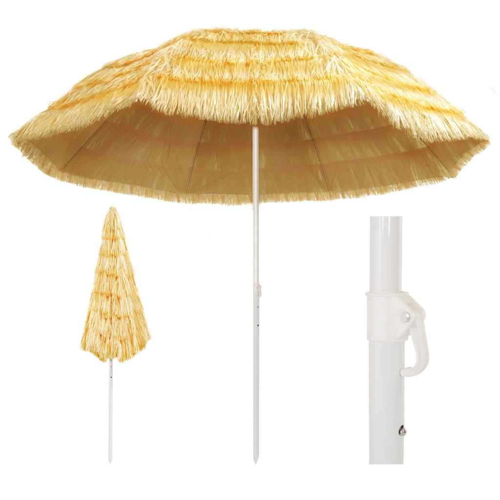 Umbrelă de plajă, natural, 300 cm, stil hawaiian
