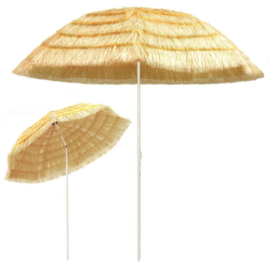 Umbrelă de plajă, natural, 300 cm, stil hawaiian