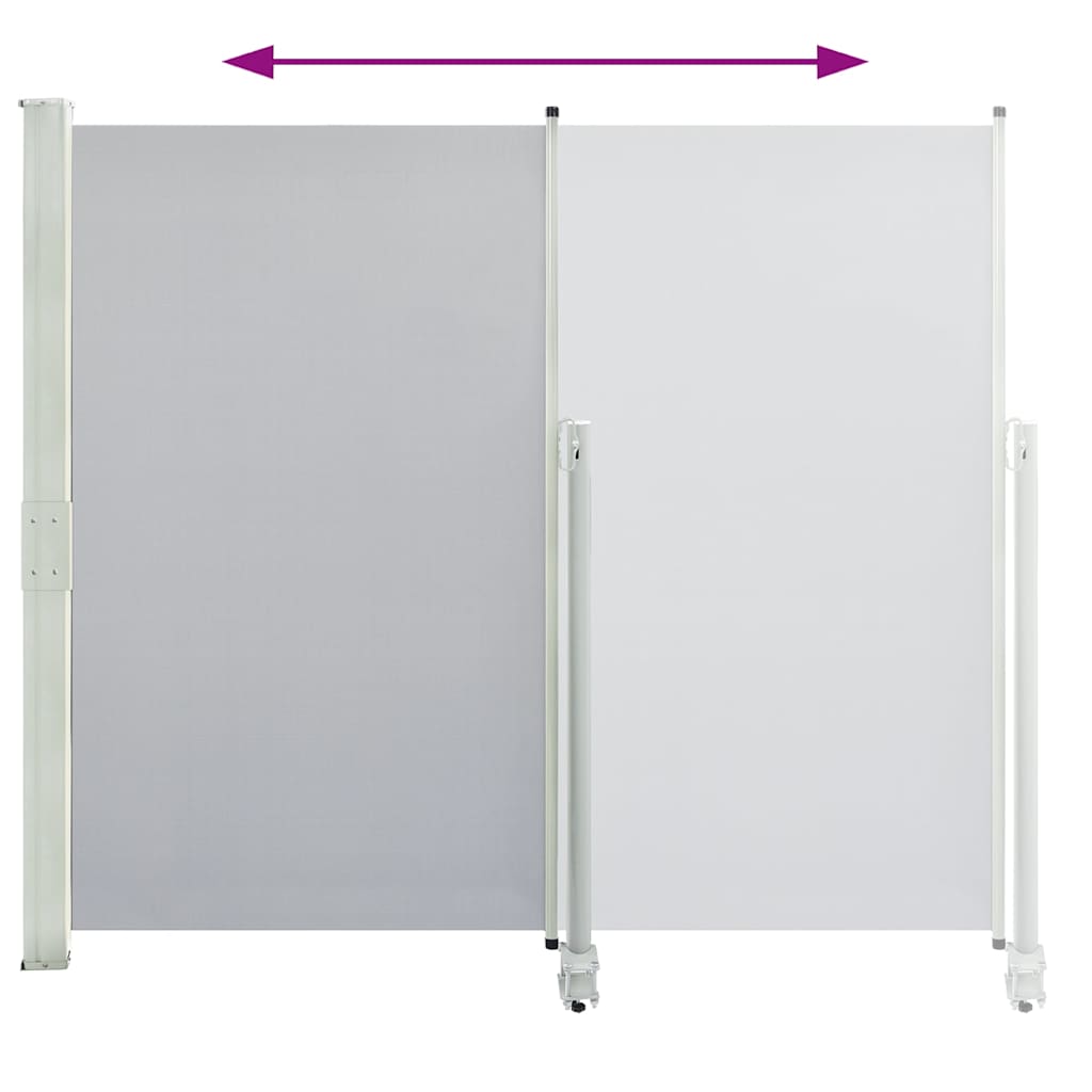 Copertină laterală retractabilă de terasă, gri, 160 x 300 cm