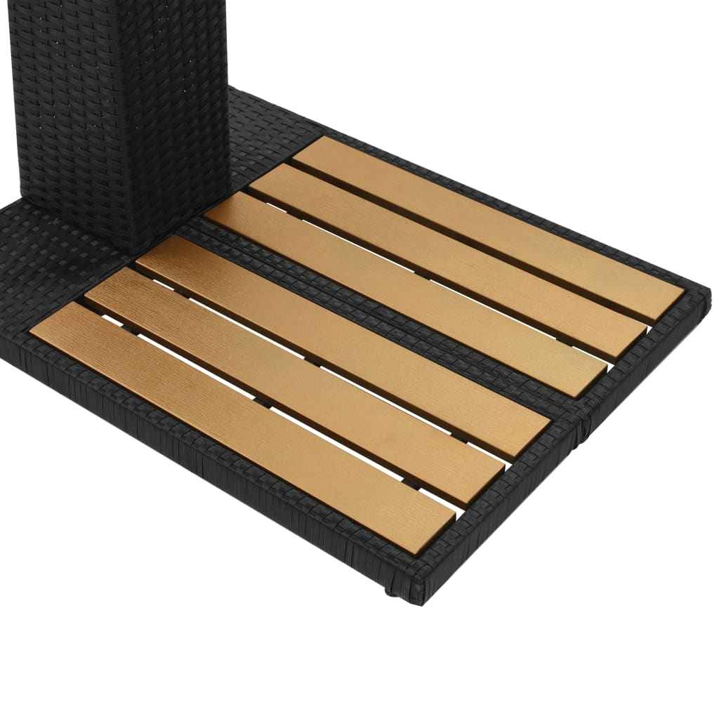 Duș de grădină, poliratan și WPC