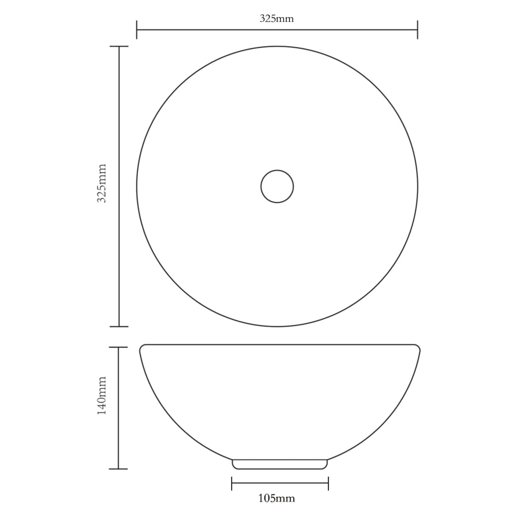 Chiuvetă de baie cu robinet mixer, ceramică, rotund, alb