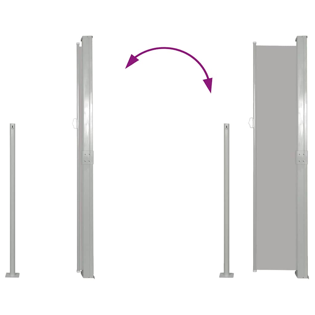 Copertină laterală retractabilă, gri, 160x500 cm