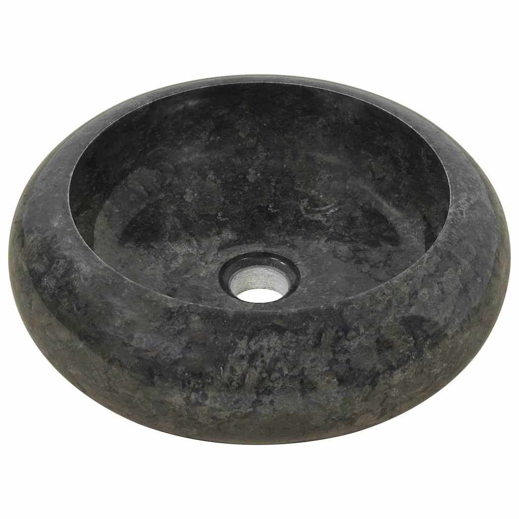 Chiuvetă, negru, 40 x 12 cm, marmură