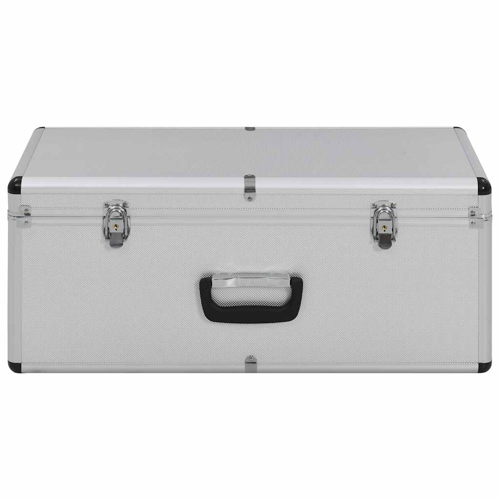 Cutii de depozitare, 2 buc., argintiu, aluminiu