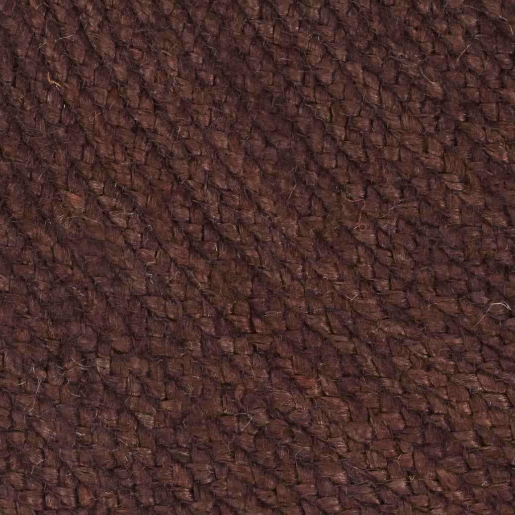 Covor manual, maro, 150 cm, iută, rotund