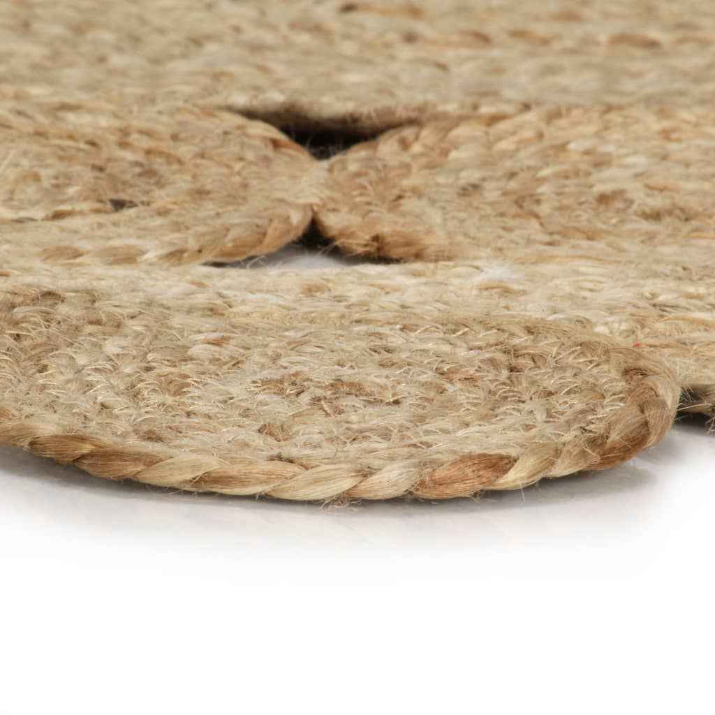 Covor manual din iută împletită, 90 cm