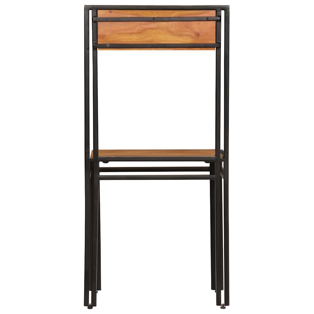 Scaune de bucătărie, 4 buc., lemn masiv de acacia