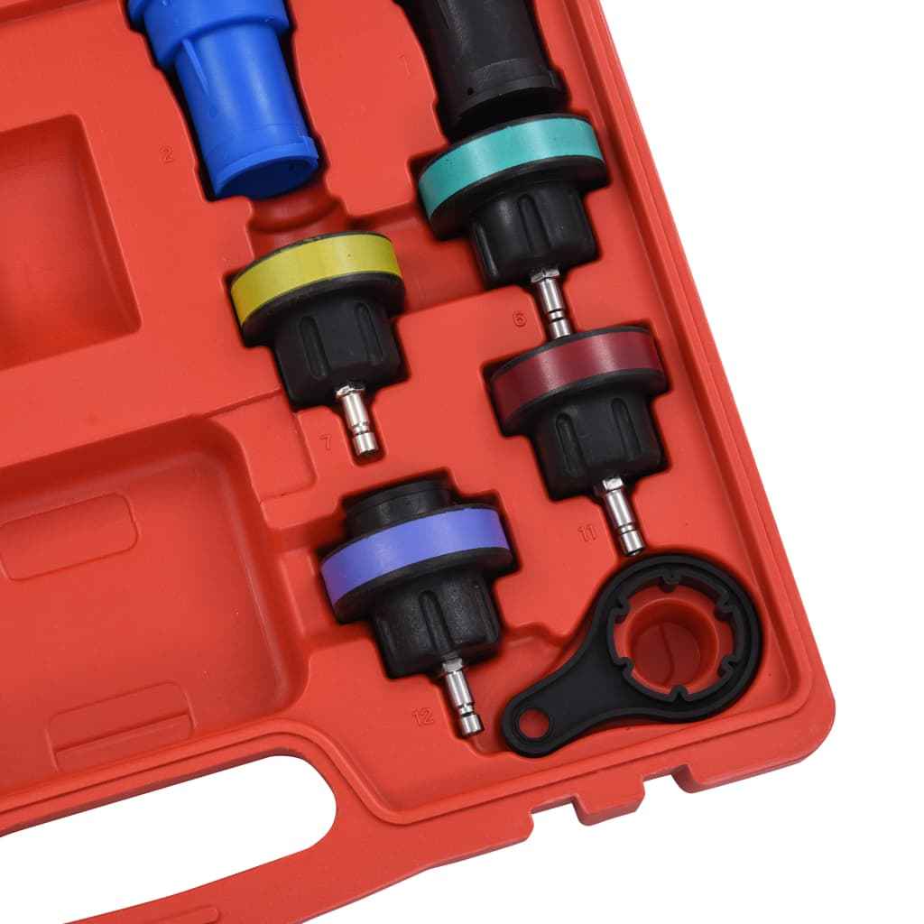 Set testare presiune capac radiator și sistem răcire, 18 piese