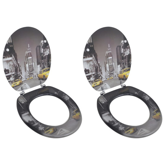 Capace WC, 2 buc., MDF, model New York