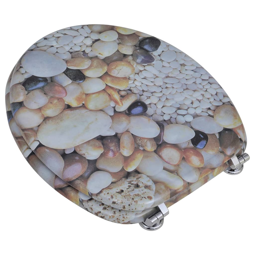 Capace WC, 2 buc., MDF, model pietricele