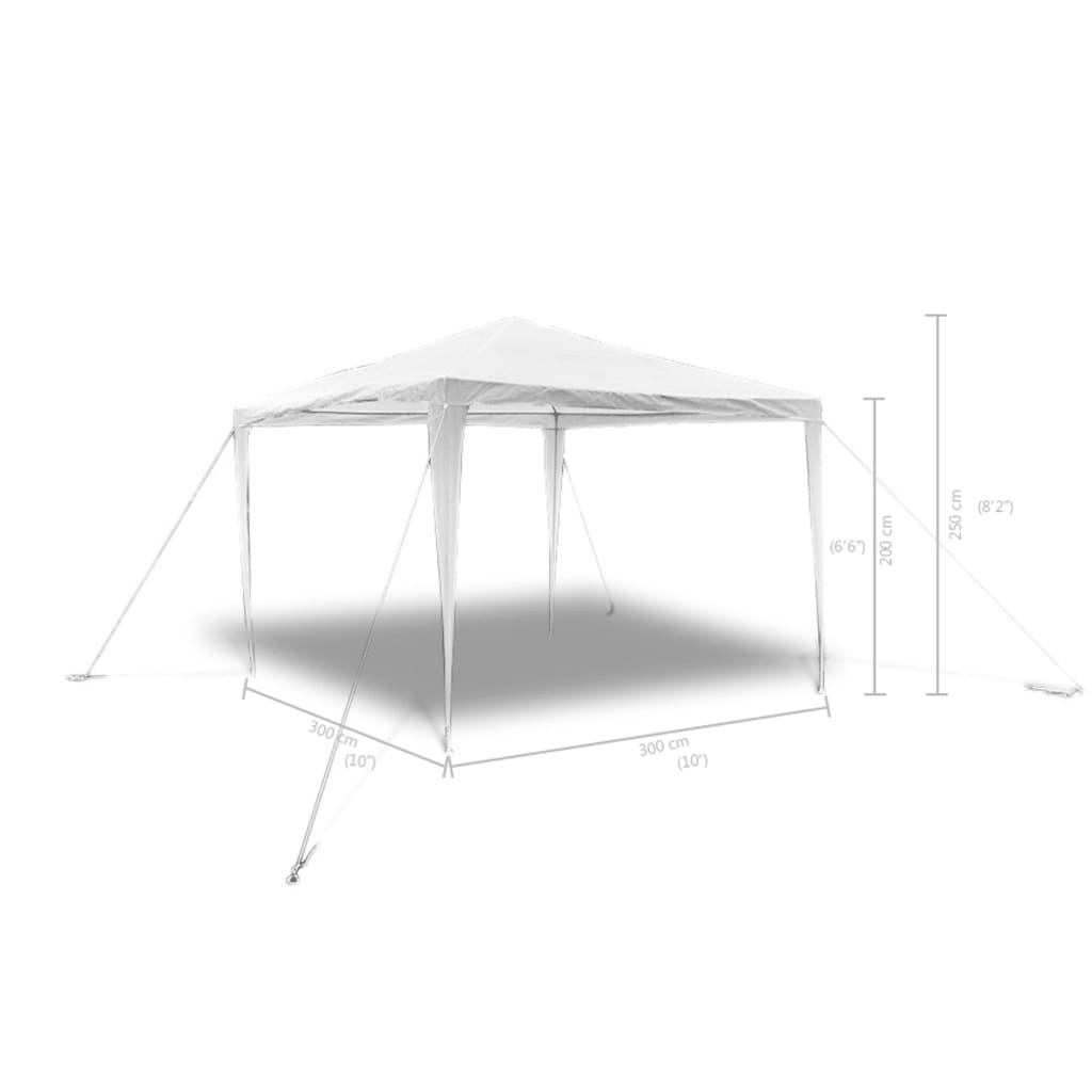 Pavilion de grădină cu acoperiș piramidă, 3 x 3 m