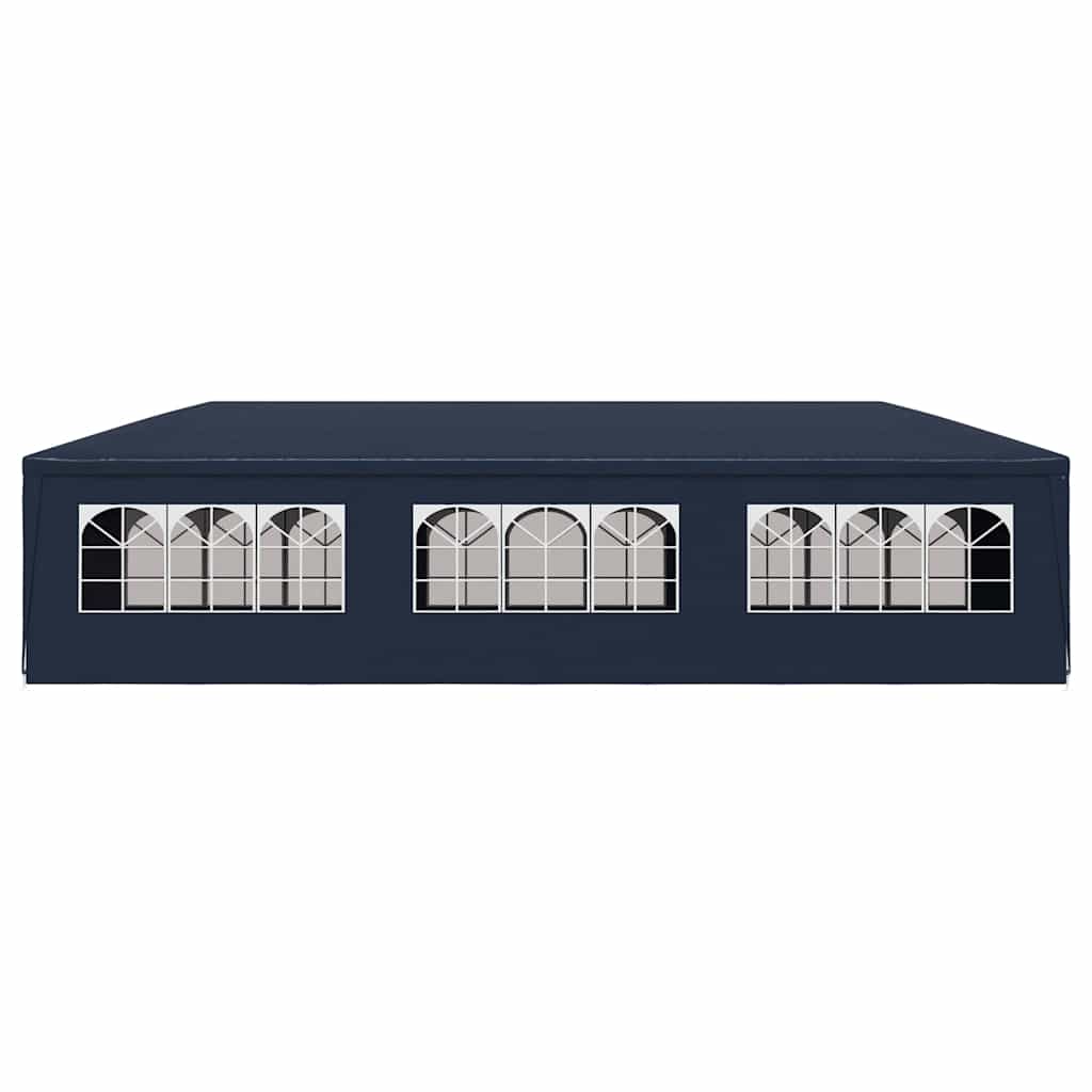 Cort de petrecere, 3 x 9 m, albastru, cu acoperiș și panouri laterale din PE, cadru din oțel, 18,5 kg