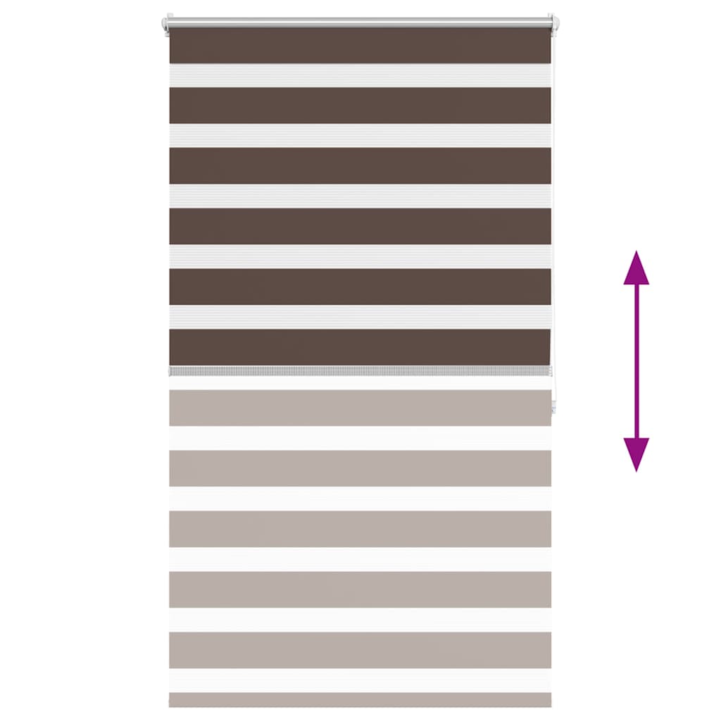 Jaluzea tip zebră, 100 x 175 cm, cafeniu