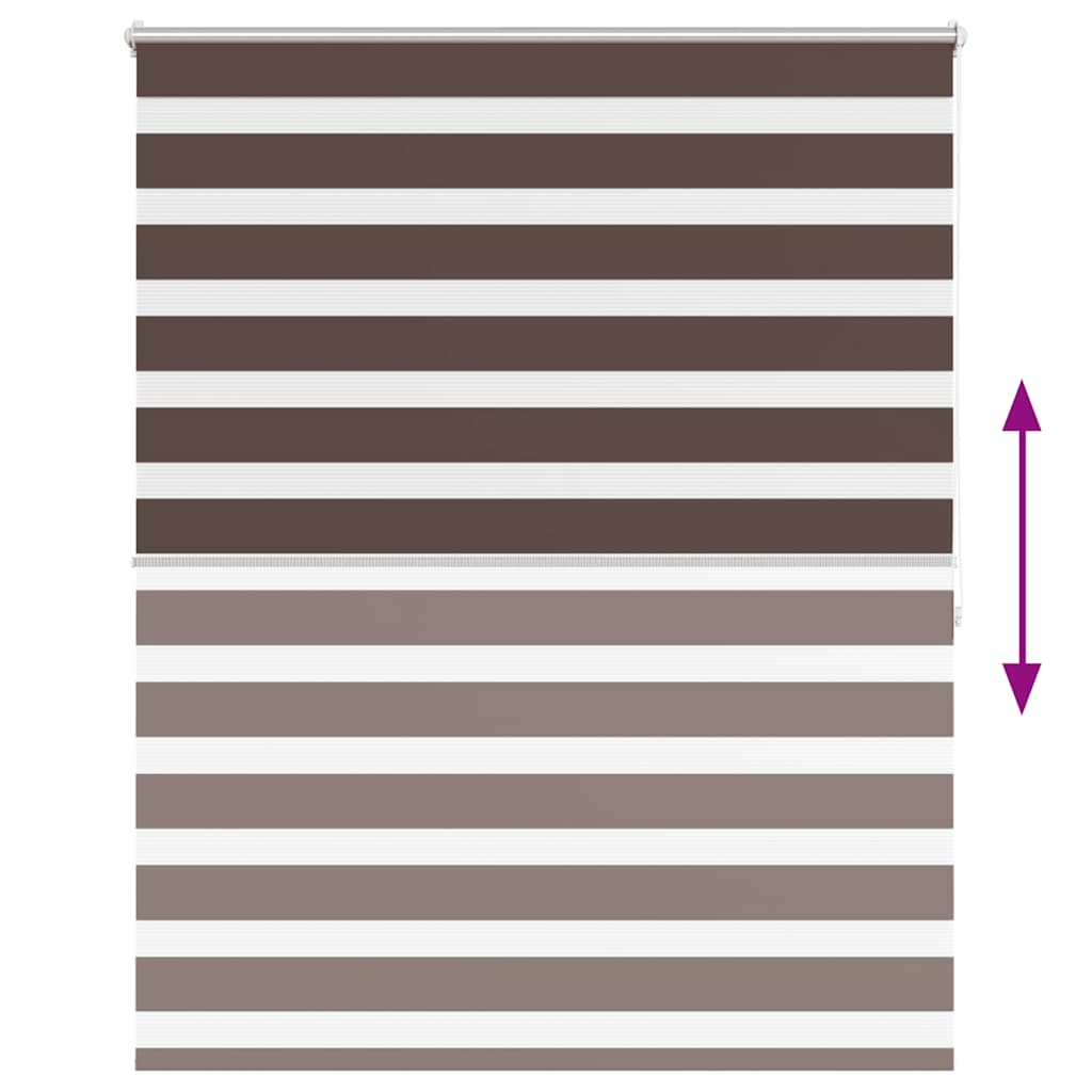 Jaluzea tip zebră, 140 x 175 cm, cafeniu