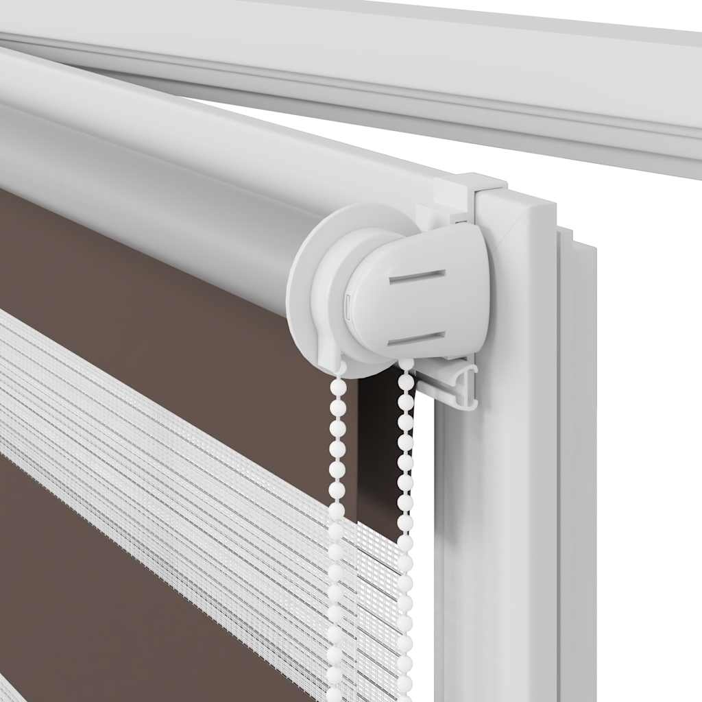 Jaluzea tip zebră, 140 x 175 cm, cafeniu