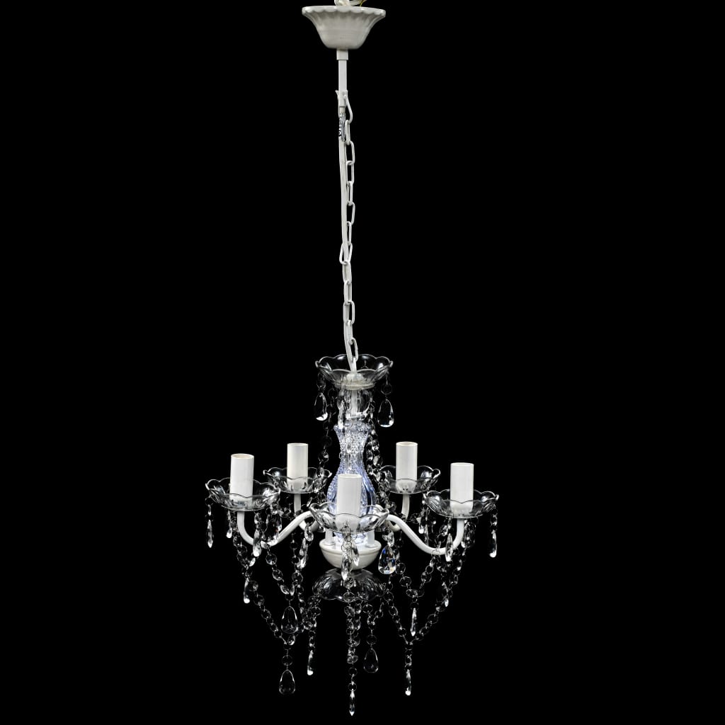 Candelabru, 5 becuri, transparent