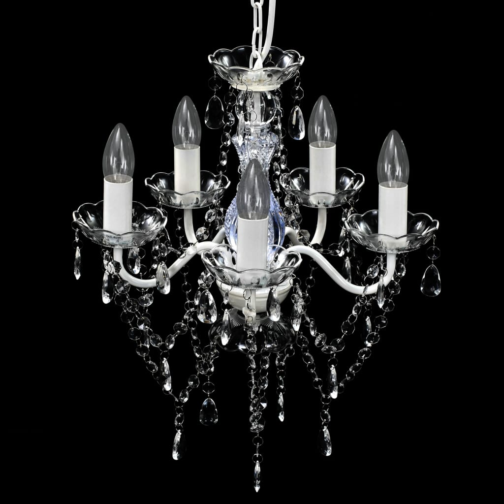 Candelabru, 5 becuri, transparent