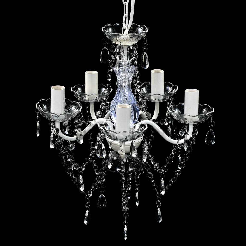 Candelabru, 5 becuri, transparent