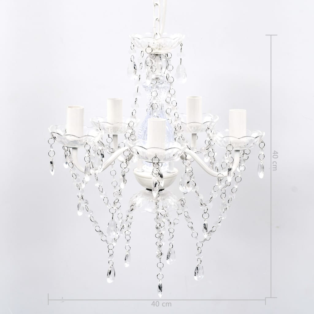 Candelabru, 5 becuri, transparent