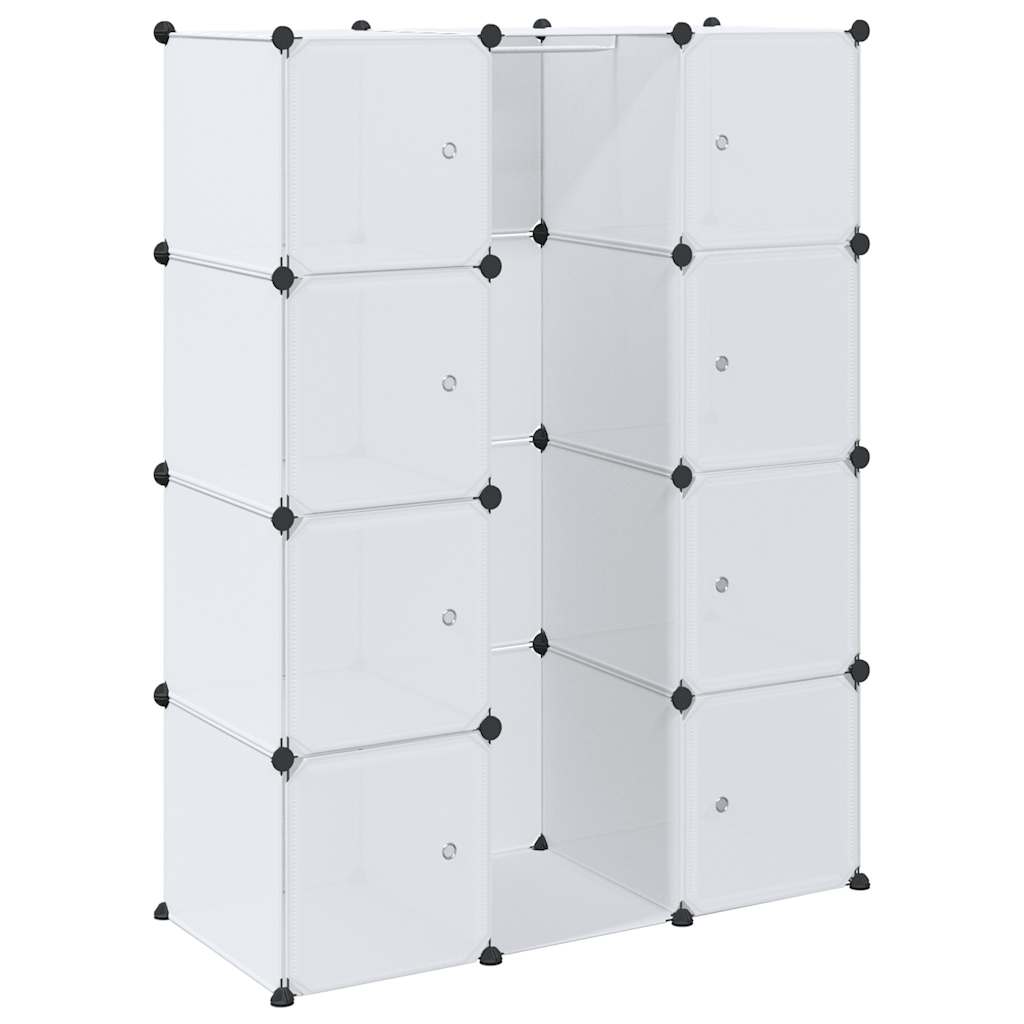 Dulap modular cu 9 compartimente, 109x36,5x143 cm, alb