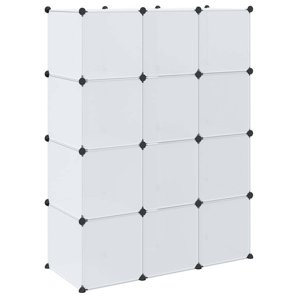 Dulap modular cu 9 compartimente, 109x36,5x143 cm, alb