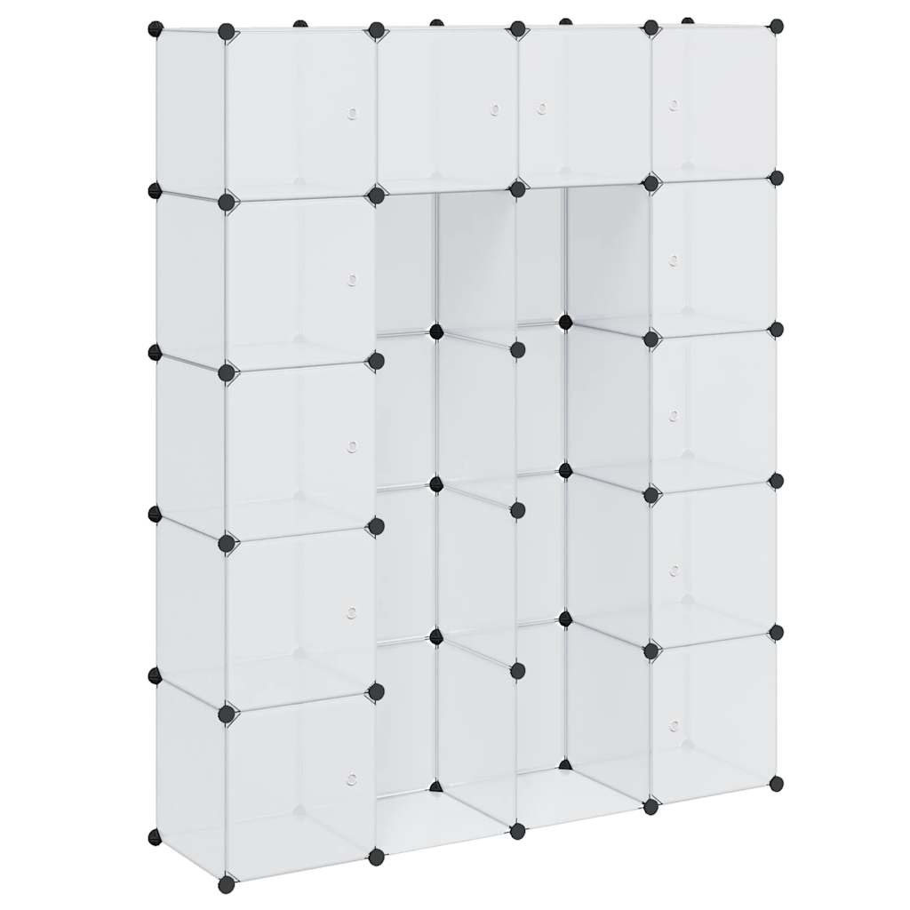 Dulap modular cu 14 compartimente alb 37 x 146 x 180,5 cm