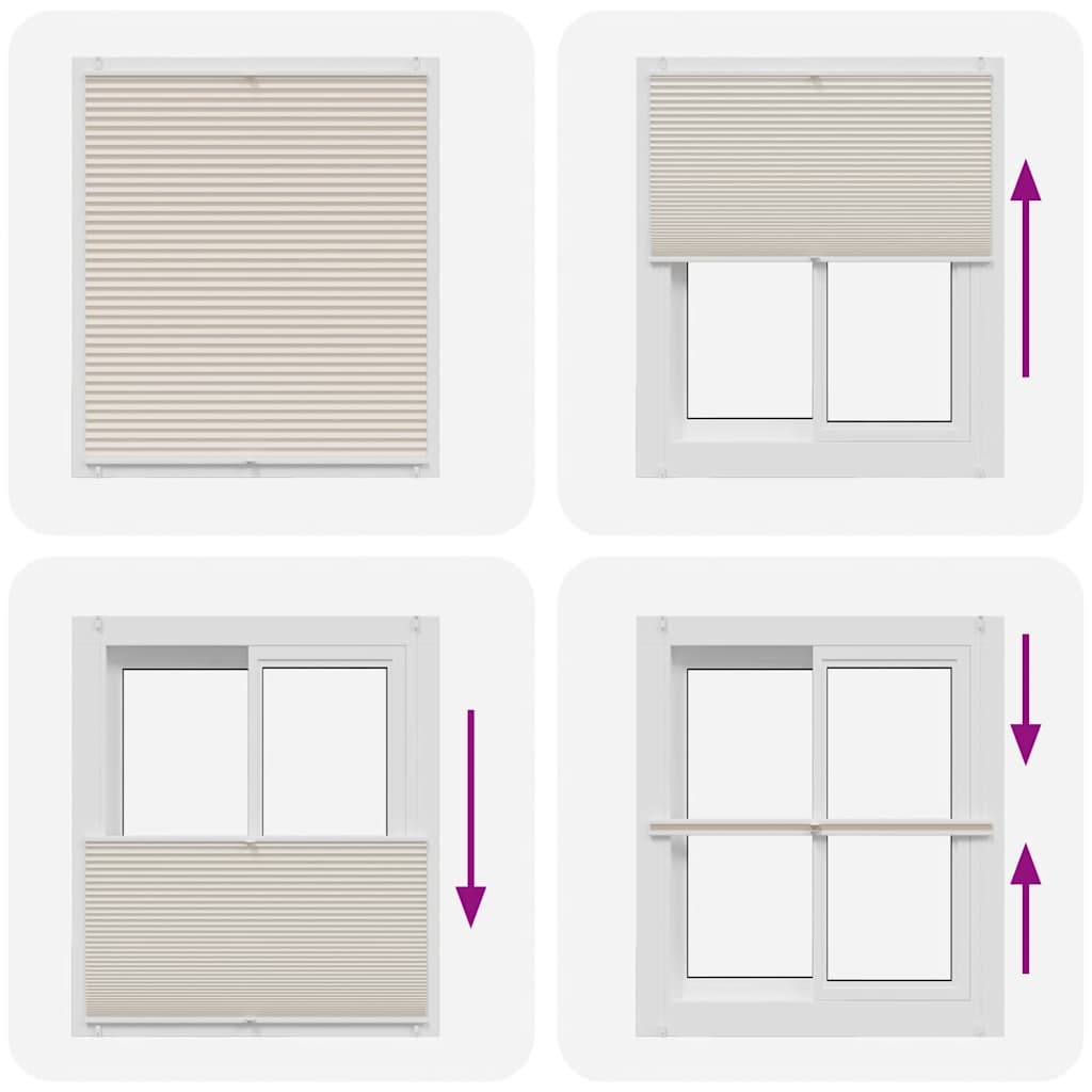 Jaluzea plisată, crem, 110x125 cm