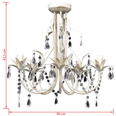 Lampă de plafon suspendată, candelabru cristal, elegant, 5 becuri