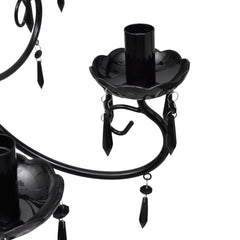 Lampă de tavan Candelabru elegant negru 6 fasunguri pentru becuri