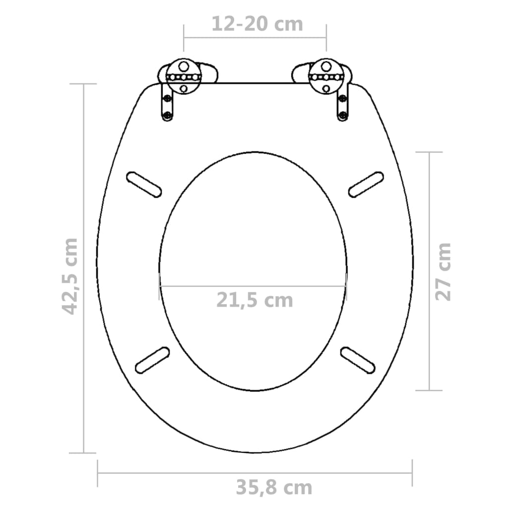 Capac WC cu închidere silențioasă alb MDF design simplu