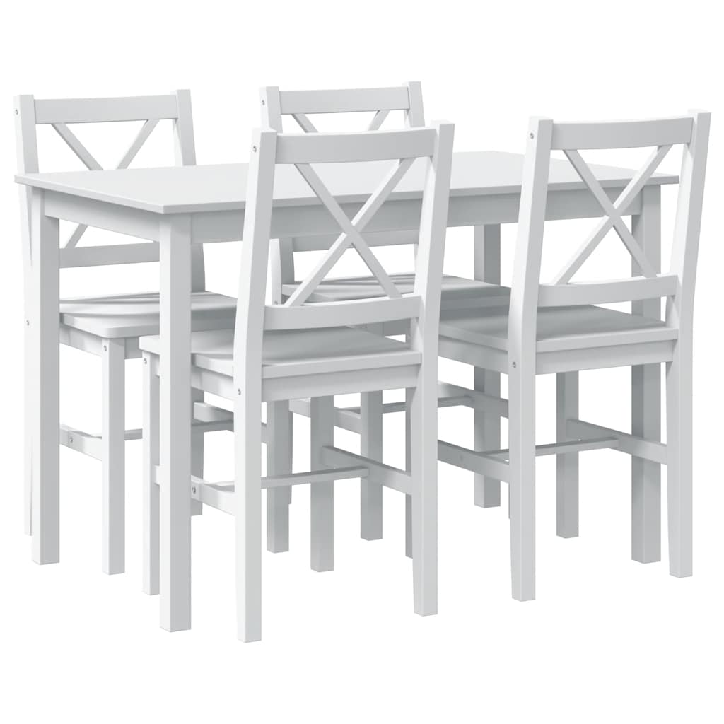 Set mobilier de bucătărie, 5 piese, alb