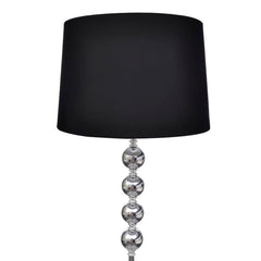 Lampă de podea abajur suport înalt, 4 bile decorative, negru