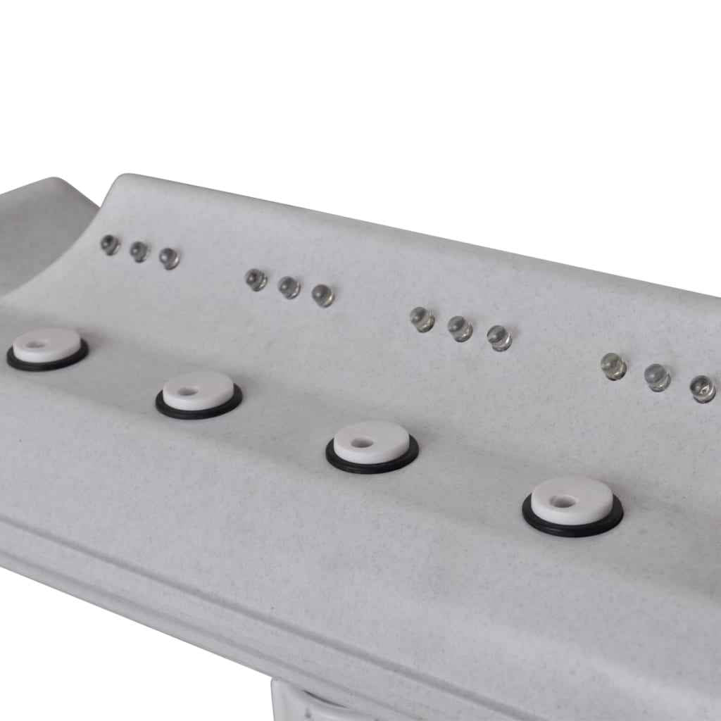 Fântână cascadă pentru piscină cu LED-uri