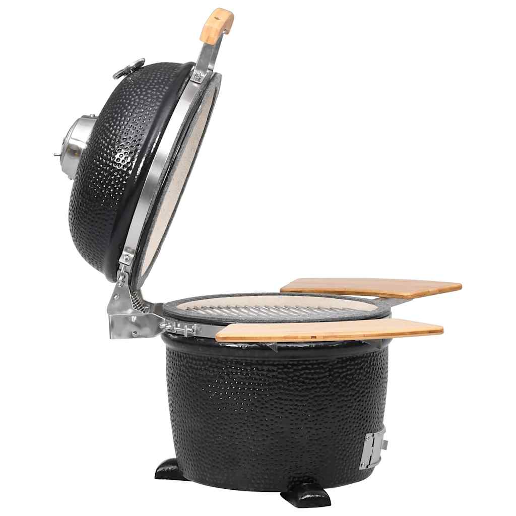 Kamado Grătar cu afumătoare din ceramică 33 cm