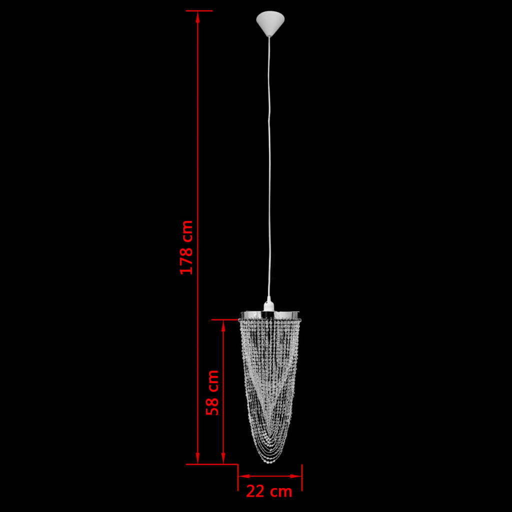 Candelabru pandantiv cu cristale, 22 x 58 cm