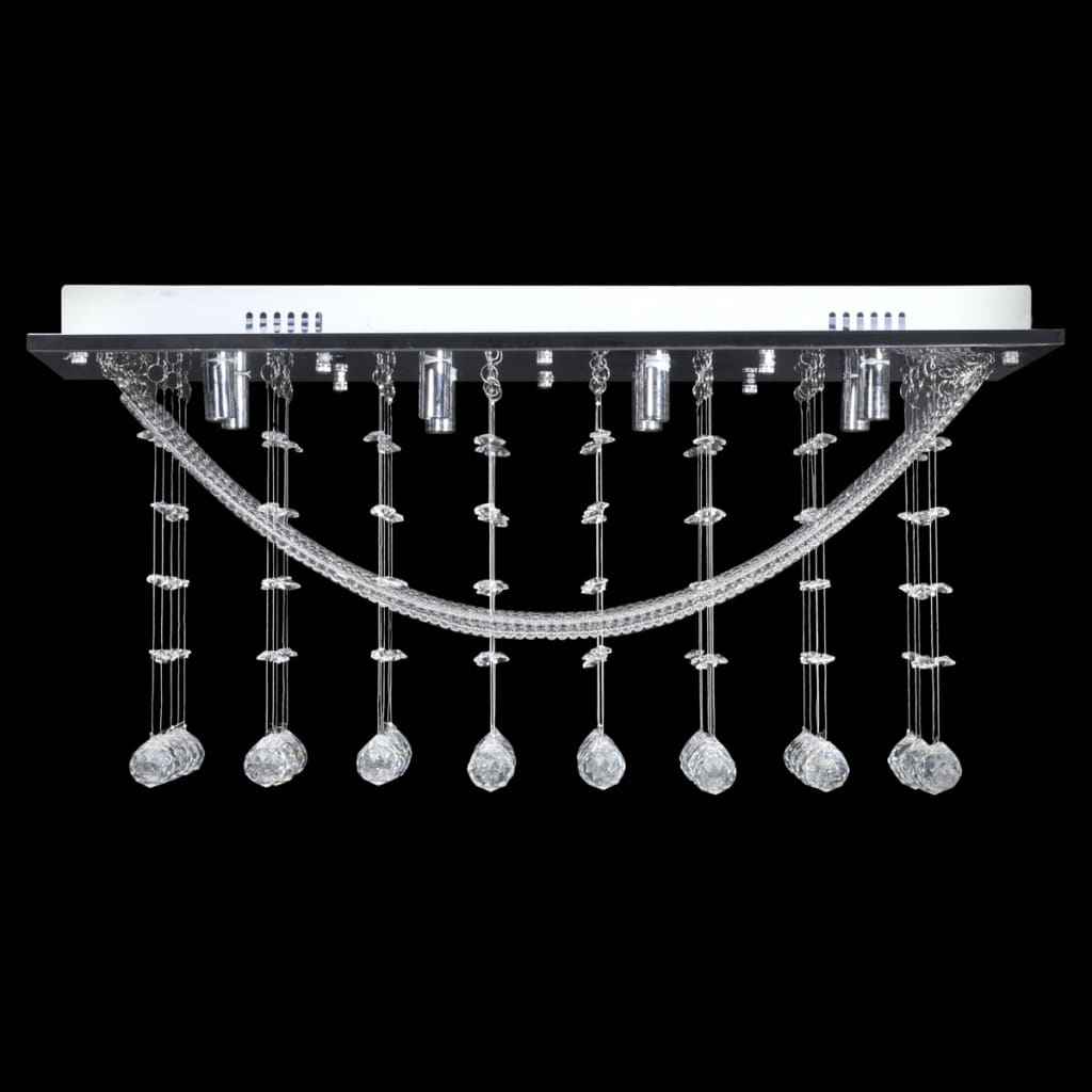 Lustră albă cu mărgele de cristal din sticlă 8xG9 29 cm