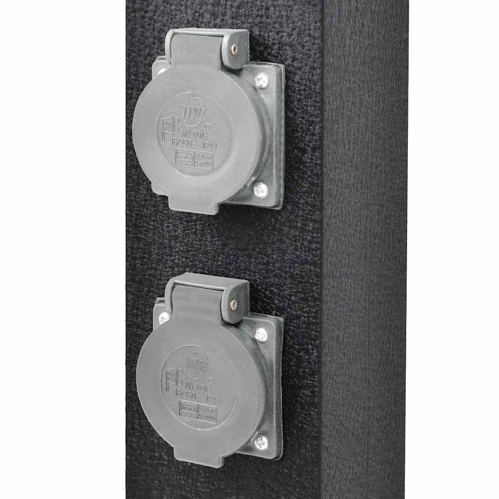 Priză de grădină tip "turn" Negru