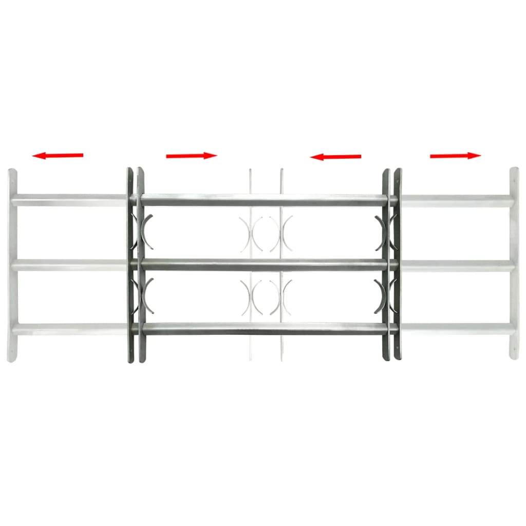 Grilaj de siguranță pentru ferestre cu 3 bare transversale 700-1050 mm